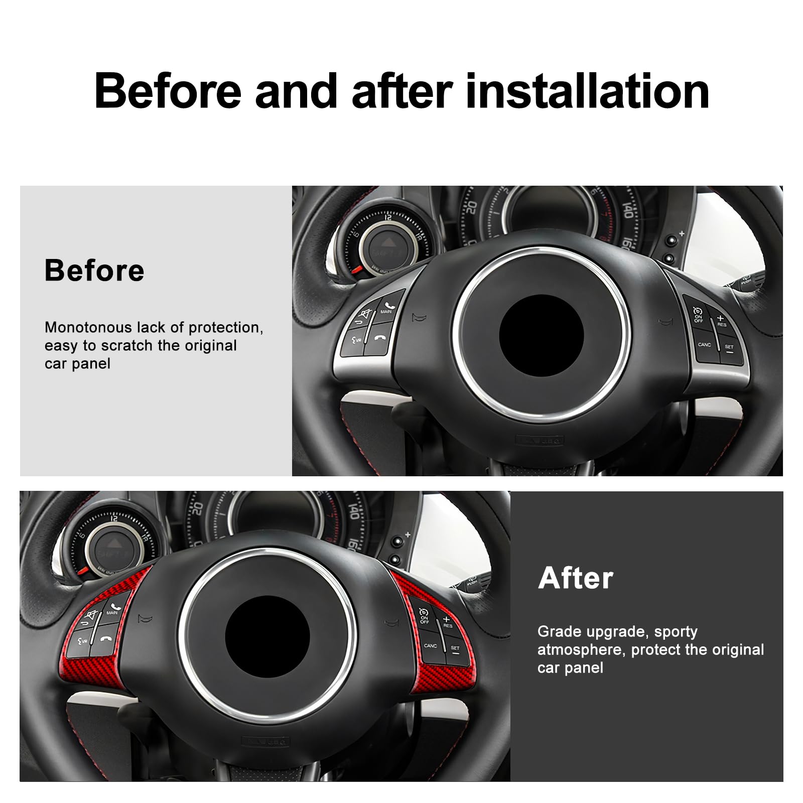 KUNGKIC Per Fiat 500 2008-2015 Abarth 595 2012-2015