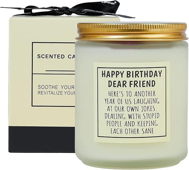 Rosemary+Orange+Sage Scented Candles - Happy Birthday Gifts for Women Men - Funny Gift for Best Friend Coworker Neighbor Classmate Bestie Present,Funny Birthday Gift for Friend,BFF Gifts