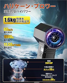 Amazon.co.jp: Turbozap 洗車 ブロワー【1600g超強推力・60m/s圧倒的な