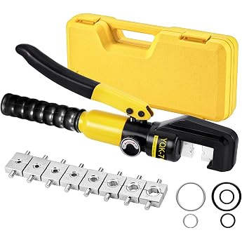 Solsop Hydraulic Crimping Pliers - Crimping Pliers Hydraulic Crimping Pliers with 9 Sets of Crimping Shapes 4-70 mm  for Copper Aluminium Cable Lugs