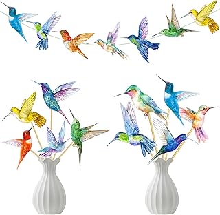 Hummingbird Centerpiece Sticks Hummingbird Birthday Party Decorations 14PCS Birds Table Toppers Bird Party Centerpieces for Spring Summer Theme Party Supplies