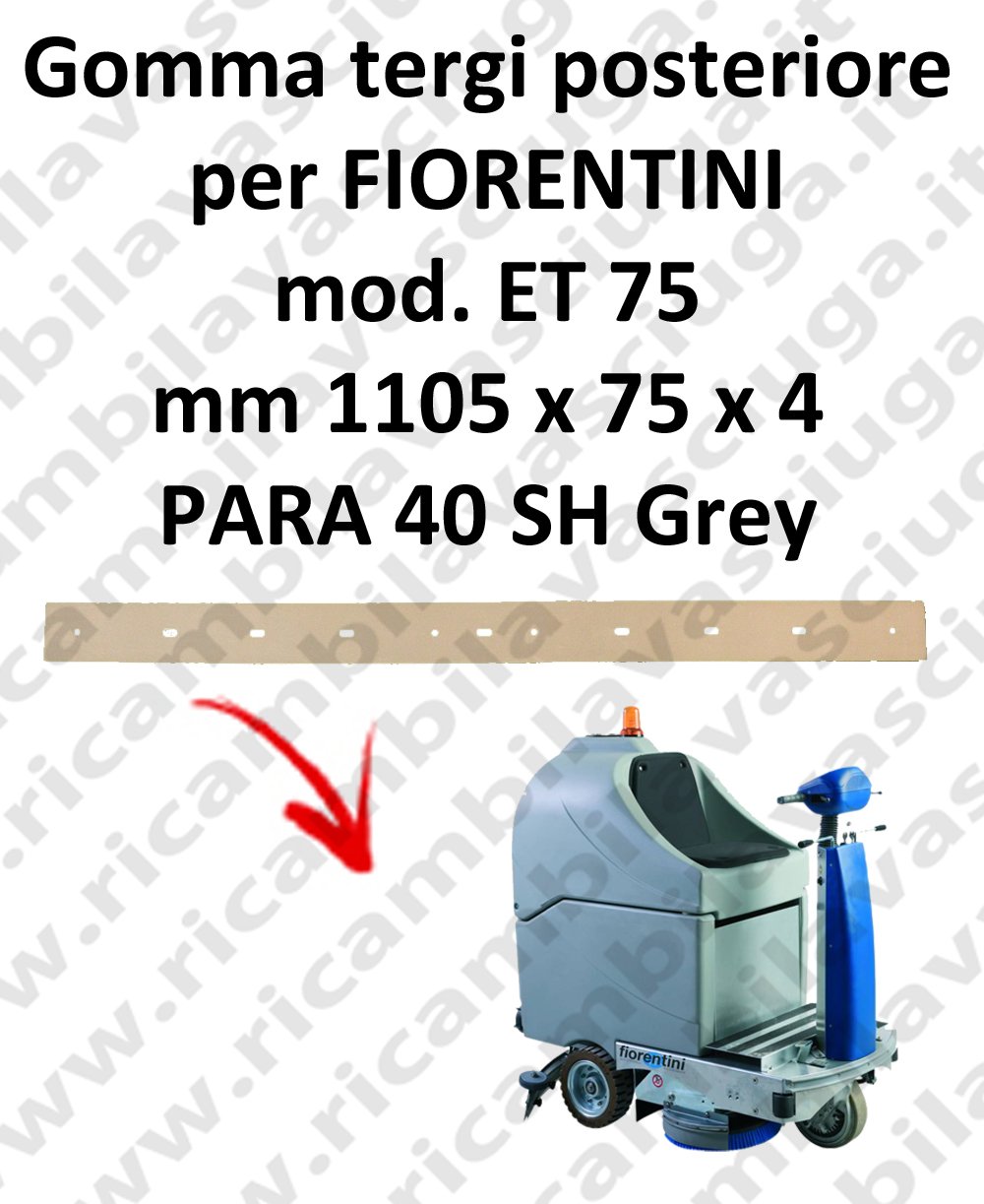 ET 75 GOMMA TERGI posteriore per tergipavimento FIORENTINI