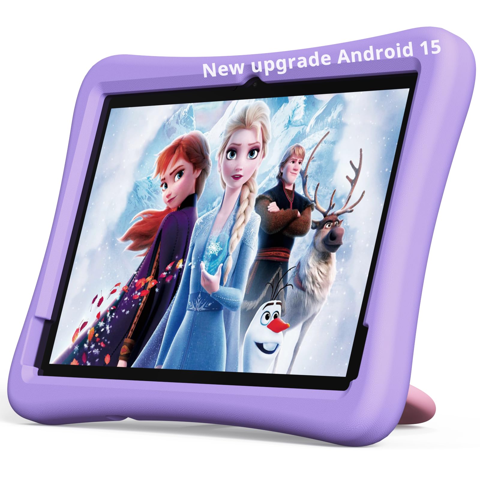 Tablette Enfant Android 15 Plimpton 10 Pouces – 9 Go RAM, 64 Go ROM, Contrôle Parental, Coque EVA Violette - 11