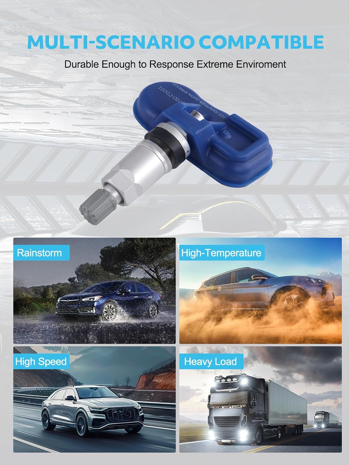 TPMS Sensor Nissan,315MHz Tire Pressure Monitor Sensors 4-Pack for Nissan| Infiniti| Suzuki Replace# 407001AA0B 40700CD001 40700JK01A 0700JA01B 40700CK001 407001AA0B