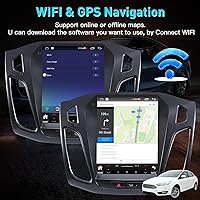 Vista 4 de Radio estéreo para automóvil Ford Focus 2012-2018 con Carplay/Android Auto, pantalla táctil IPS de 10.4 pulgadas de reemplazo con navegación