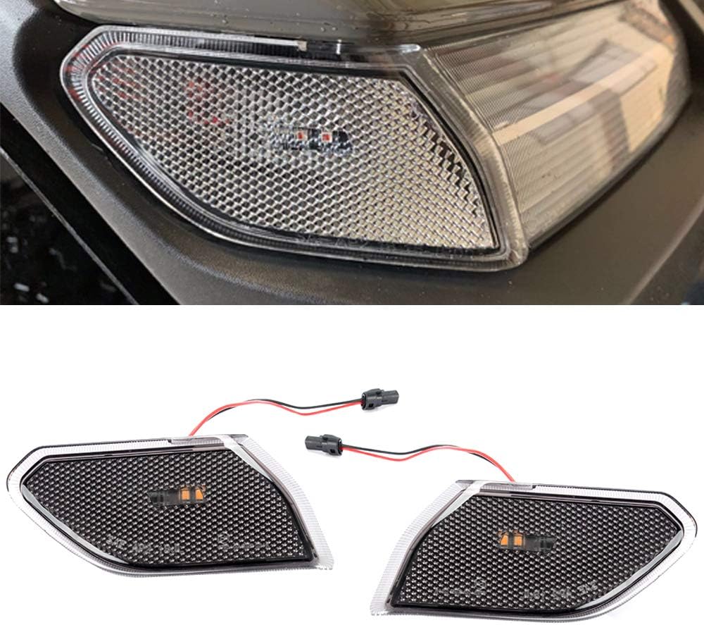 Smoke LED Side Marker Lights for J-eep Wrangler JL & Unlimited 2018 2019 2020 Lighting Accessories, pack of 2