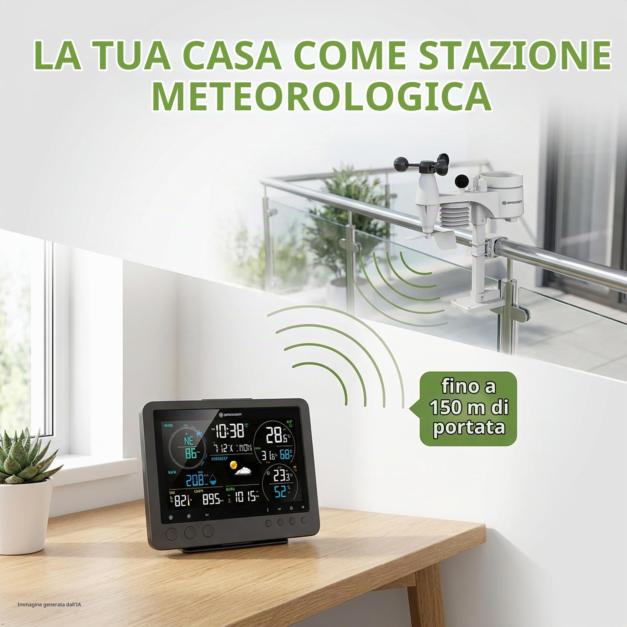 Bresser Bise Stazione meteo professionale Wifi con sensore 8 in 1