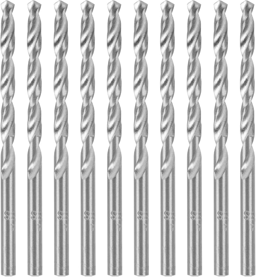MTX Broca para Metal 4,0 mm HSS Aço Rápido Polida – Ângulo 135°, Norma DIN 344, Haste Cilíndrica, Kit com 10 Peças