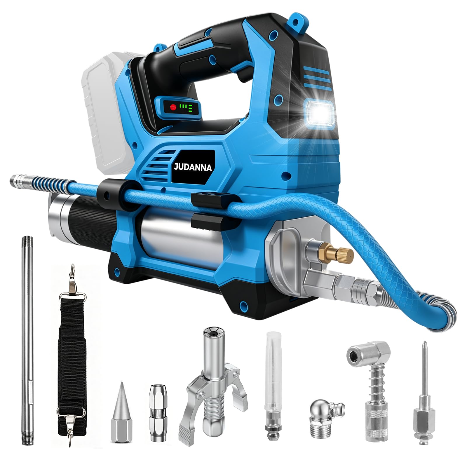 Sgrassatore elettrico a batteria per Makita da 18 V, 600 W, 170 g/min, motore senza spazzole, luce LED, regolazione della velocità a 3 livelli per macchine pesanti (senza batteria e caricatore)