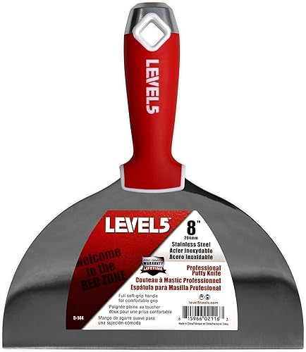 Miniatura 5 de Juego de cuchillos para juntas, acero inoxidable - LEVEL5 | Grado profesional | Sheetrock Gyprock Drywall Pladur | 5-602