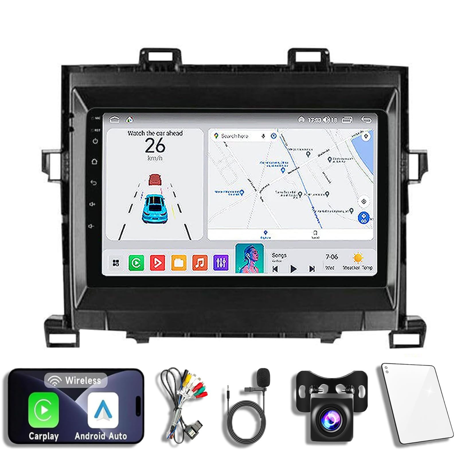 8CORE 8+128GB Android 14 Car Radio Stereo for 2008-2014 Toyota