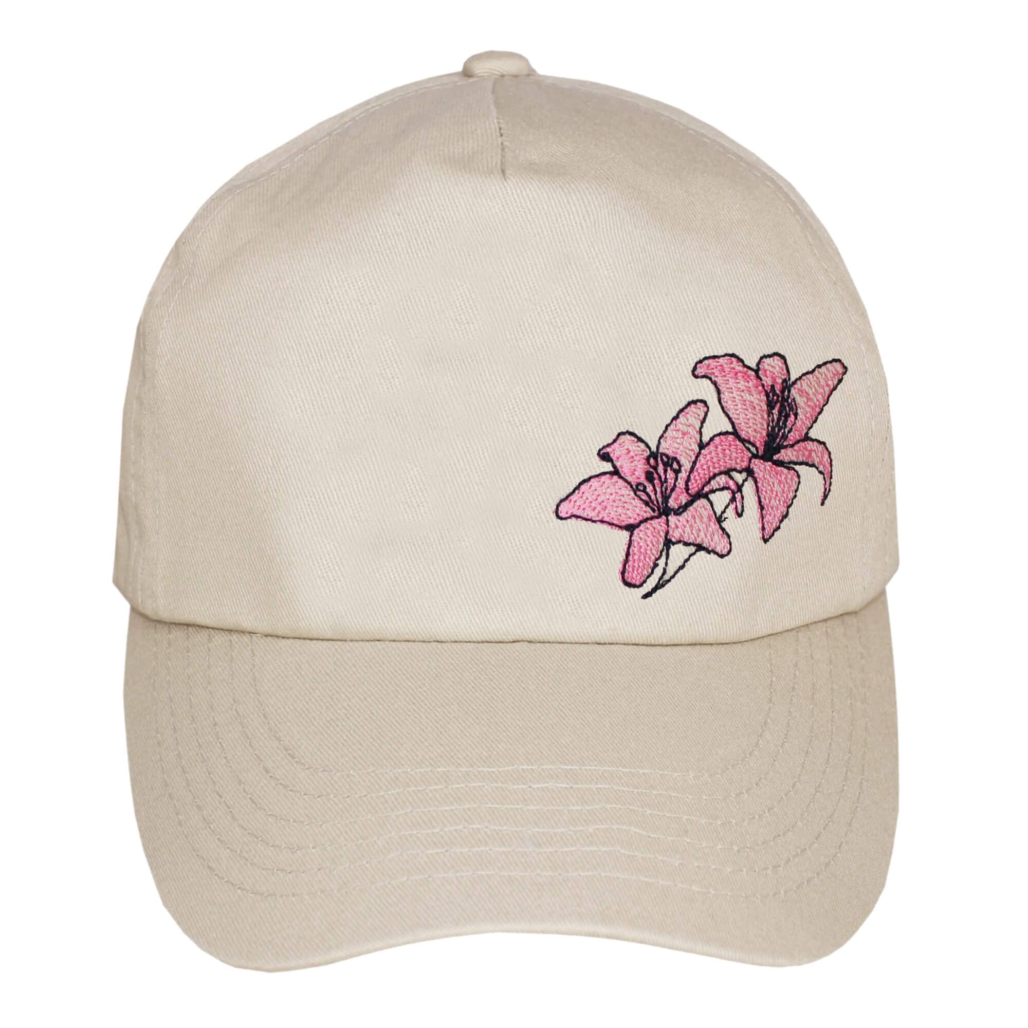 TeddyT's Women's Lily Floral Baseball Cap (Sand)