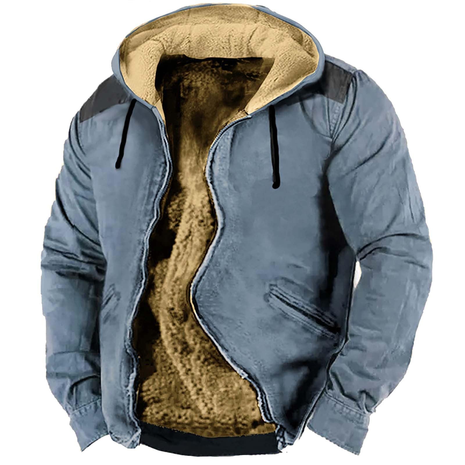 Sudadera con capucha para hombre con cremallera, sudadera con capucha para hombre, cremallera de invierno, suéter vintage forrado, chaqueta de otoño a prueba de viento, chaqueta con capucha, chaqueta