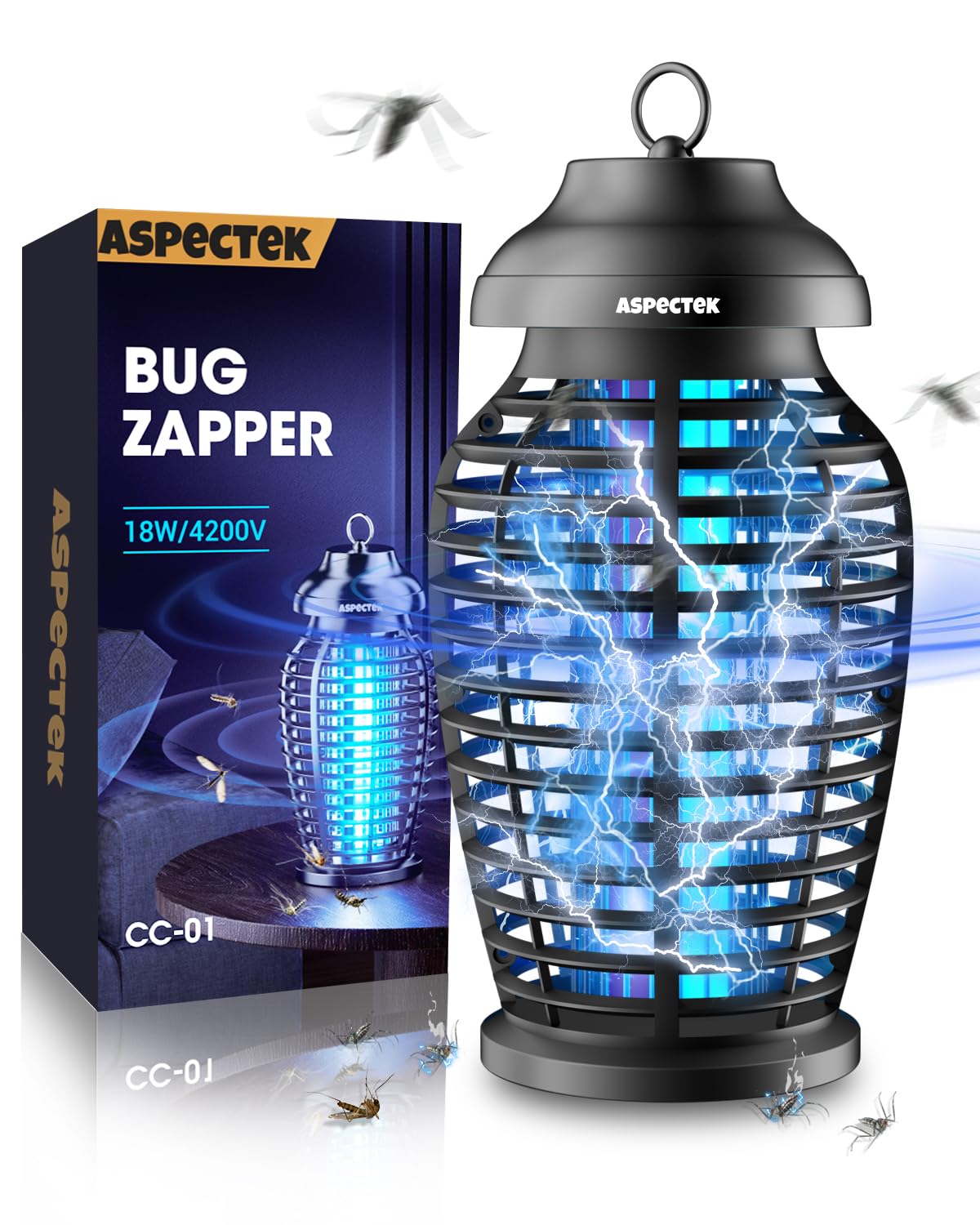 Mosquito Killer Lamp – 4000V High Voltage, Double UV Tube, Fly