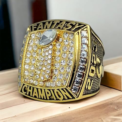Miniatura 4 de Legacy Rings Anillo Fantasy Football Championship 2023 Acabado dorado con soporte transparente  Talla 10 y 11