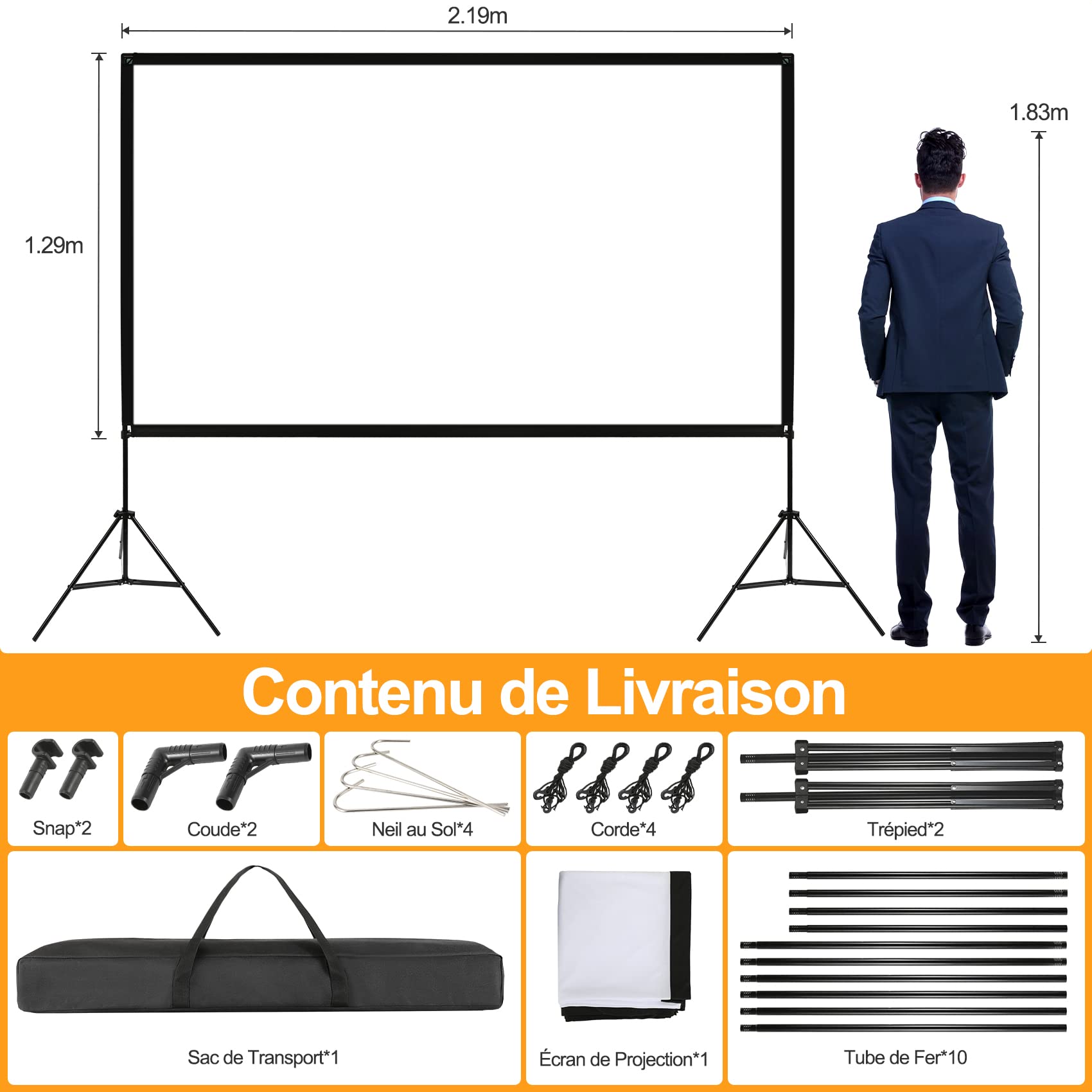 Veiling - Projector, ELEPHAS Draagbare 1080P Full HD, 16000L - Beamers - Markt
