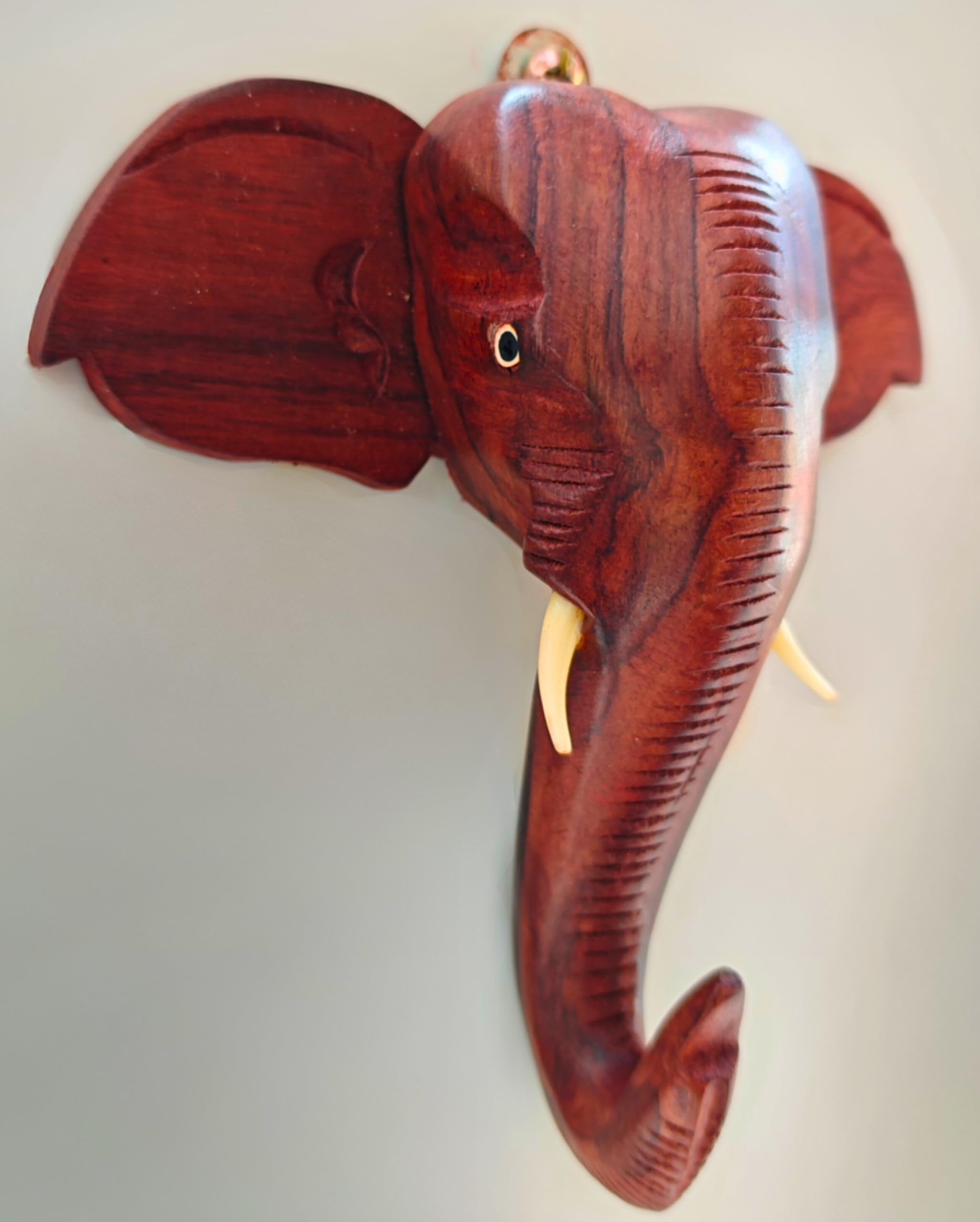 Rosewood Kerala Elephant Head Wall Hanging: Ideal for Gifting and Home Decor (6-inch)-image-30