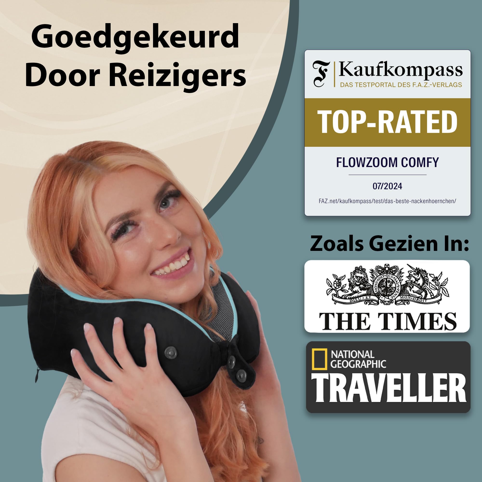 FLOWZOOM DREAM Memory Foam Reiskussen Vliegtuig Kussen Reisnekkussen Auto Nekkussen Traagschuim Volwassenen Zwart 600844485