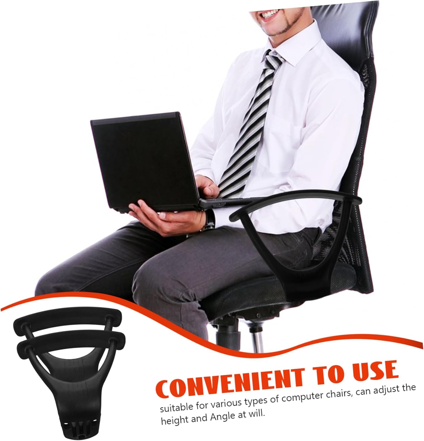 Mikinona Gaming Chair Armrests Heavy Duty Ergonomic Armrests Pads for Office Desk and Swivel Chair