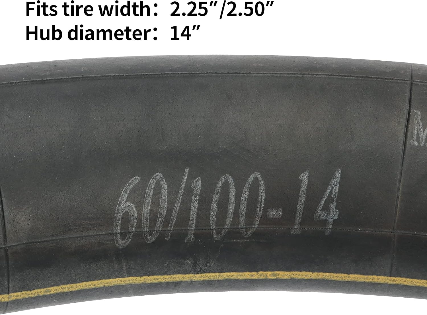 RUTU 1 Pack Motorcycle Tube 2.25/2.50-14,Durable and Wear resistance 2.50-14 Dirt Bike Tube with Straight TR-4 Metal Valve Stem Fit for CRF110 XR70 FA50 SSR SR 125 Pit Bike Motorcycle