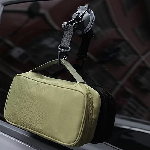 Miniatura 3 de 4 ganchos de ventosa, ventosas resistentes con ganchos, gancho portátil al aire libre para cocina, campamento, automóvil (azul)