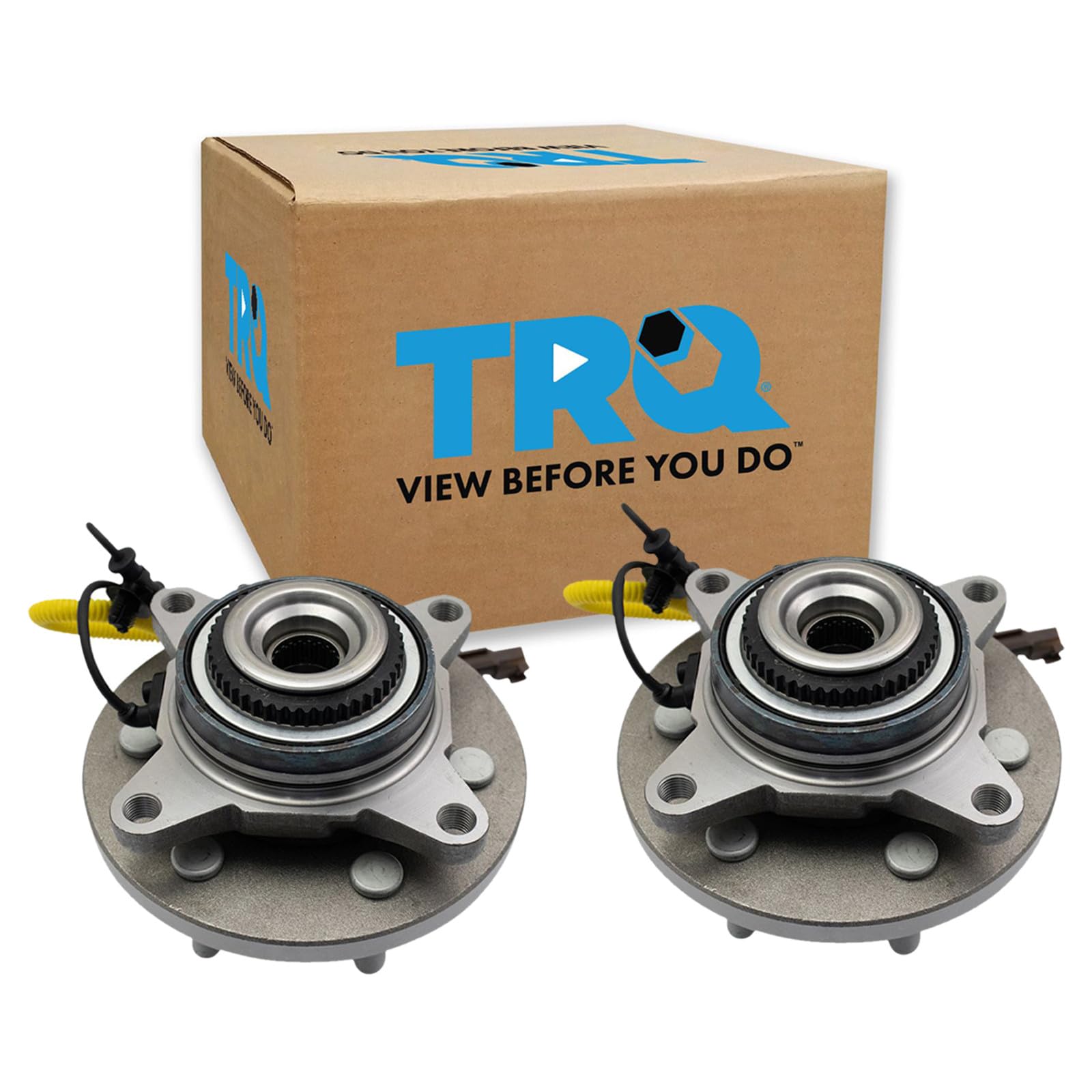 TRQ Front Left and Right Wheel Bearing and Hub Assembly Set 2 Piece