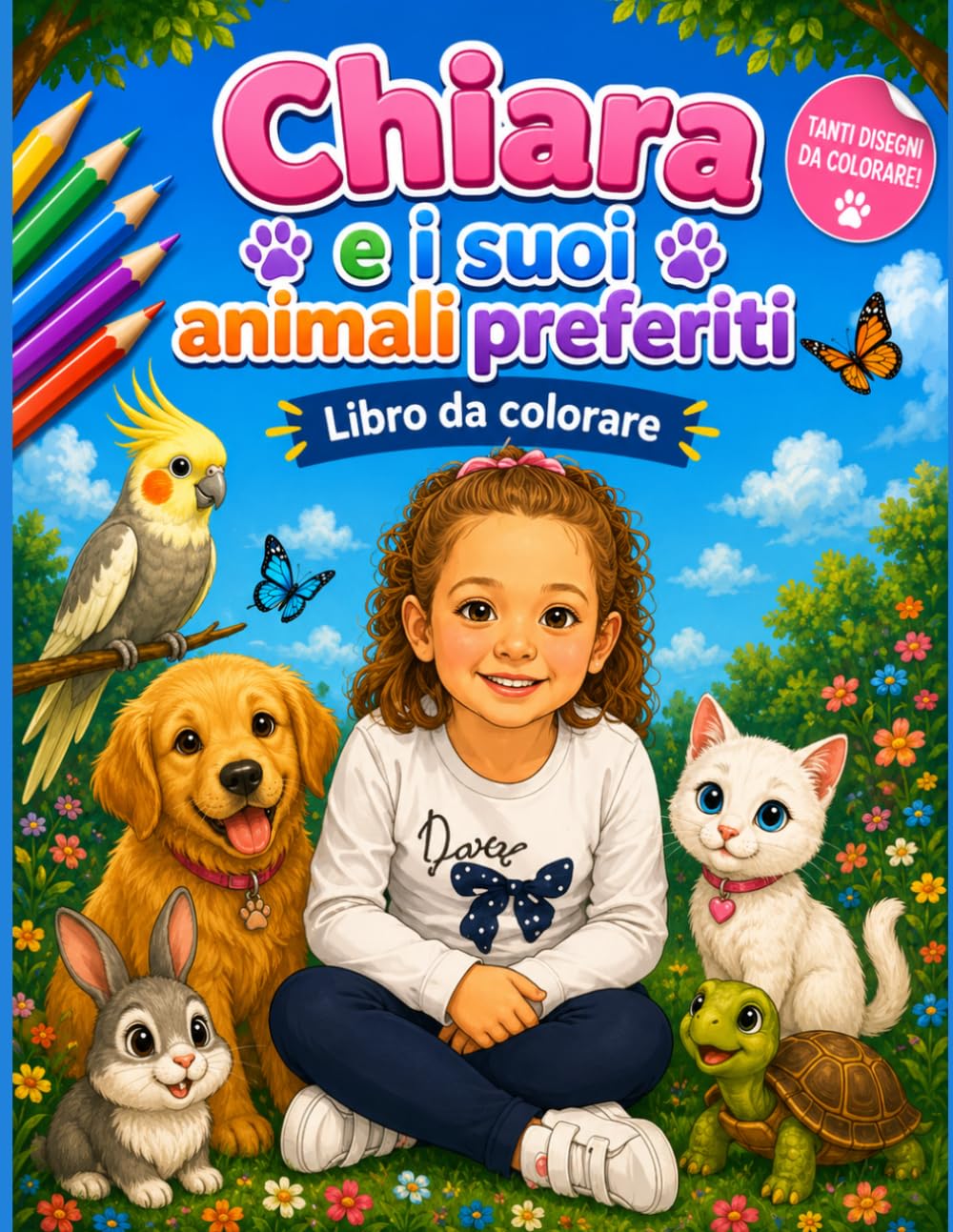 Chiara e i suoi animali preferiti: Libro da colorare