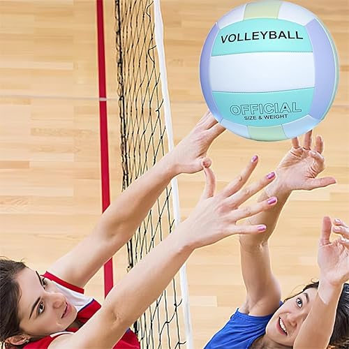 Miniatura 6 de ZLY Balones de voleibol, tamaño oficial 5 para interiores y exteriores, pelotas de voleibol suaves al tacto para playa, juego de entrenamiento en