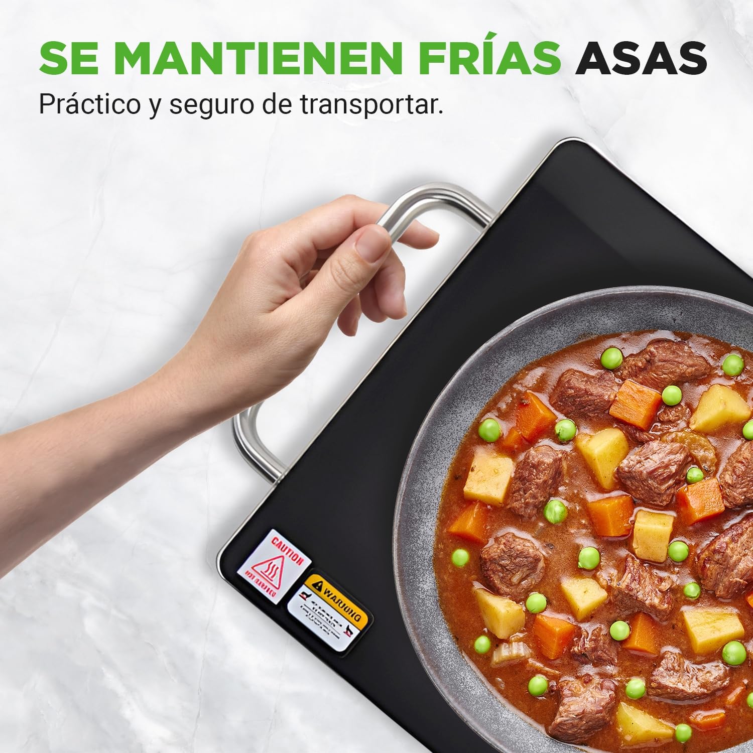 Nutrichef Plancha electrica, Hot Plate, Calienta Platos, Superficie de Vidrio Negro, Ideal para hogar, Buffets, Fiestas, Cocinas y restaurantes