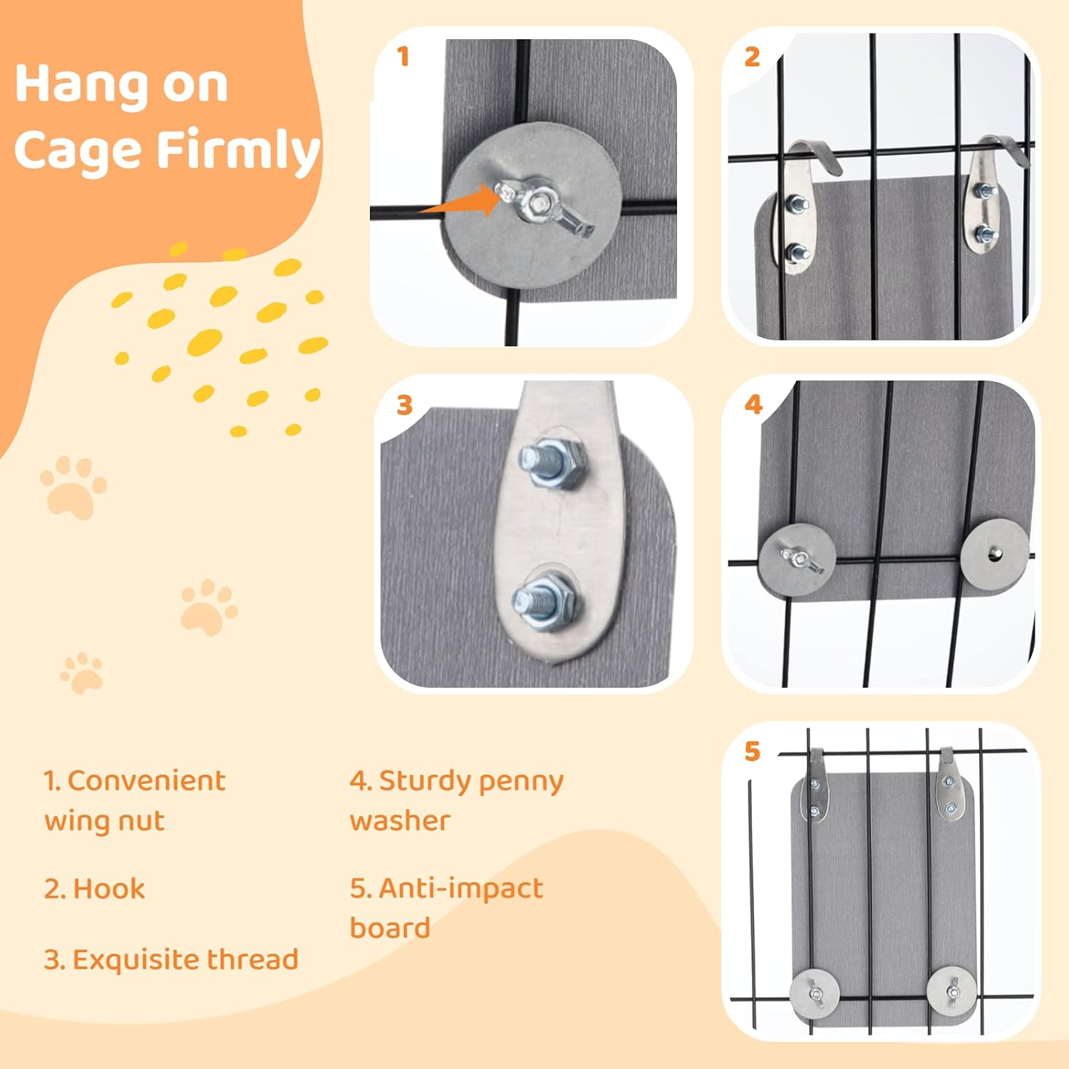 Bird Mirror with Rope Perch, Parrot Cage Toys with Wind Bell, Pet Bird Cage Perch for Gray Parakeets Cockatoos Cockatiels Conures Lovebirds Canaries