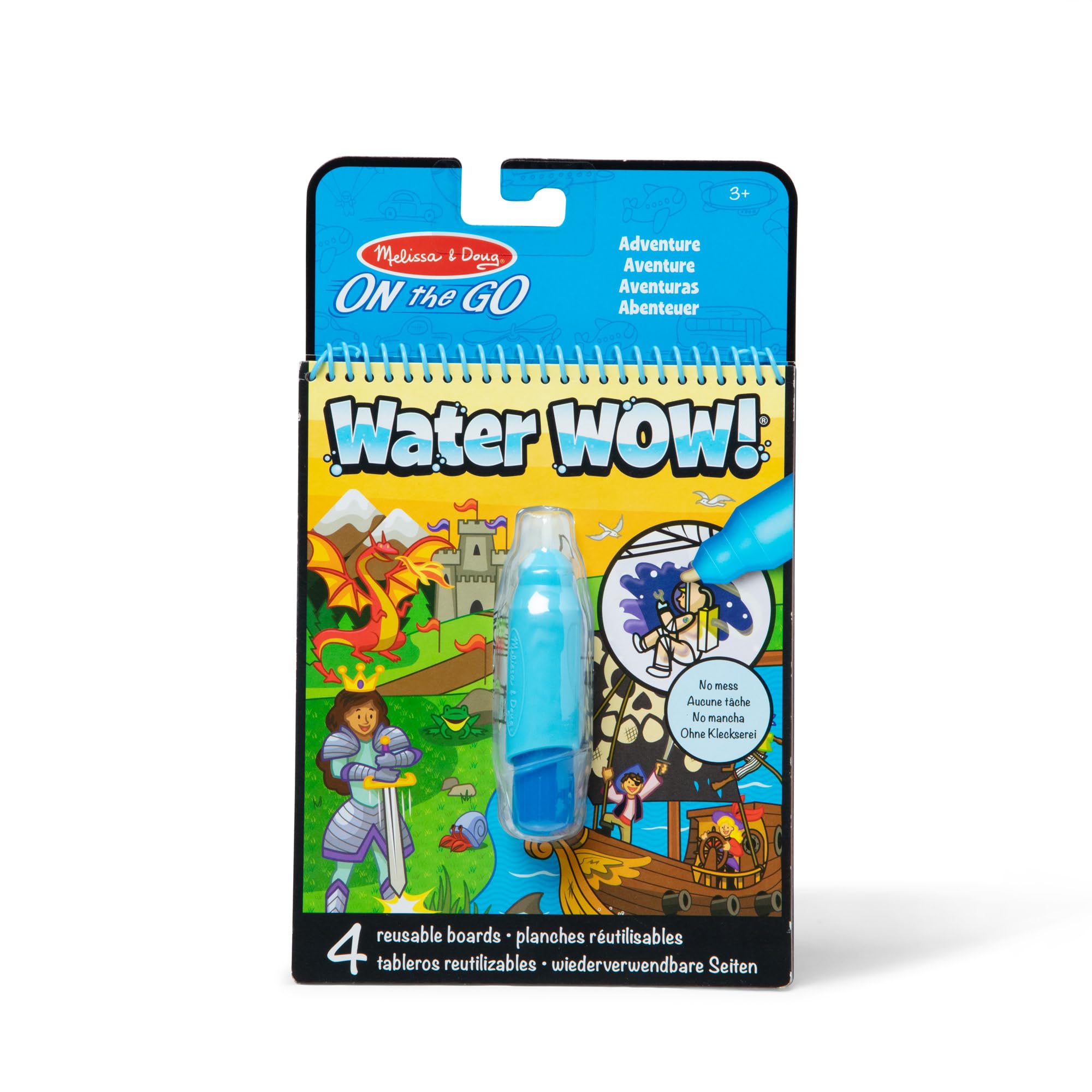 Melissa & Doug Water WOW! Adventure | Water Reveal Travel Book | Activity Pad | 3+ | Gift for Boy or Girl