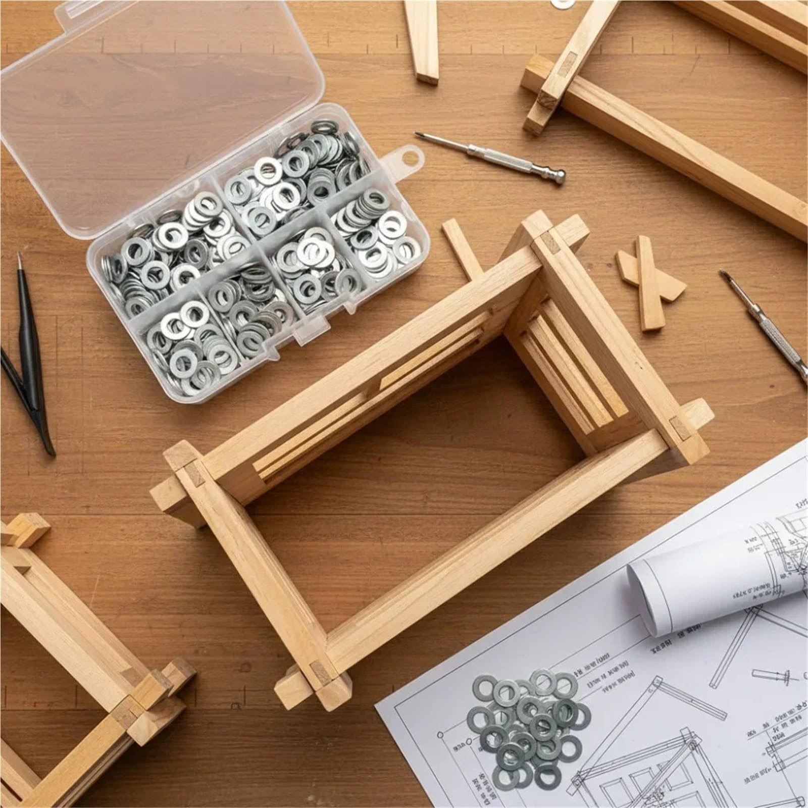 Arandela plana M8 de acero inoxidable 304, juego juntas y espaciadores metal liso for mantenimiento industrial Para tornillos, tuercas(150PCS)