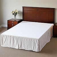Vista 6 de Simple&Opulence - Falda de cama de lino belga con caída a medida de 14 pulgadas, con pliegues, ajuste fácil, transpirable, de lino natural premium
