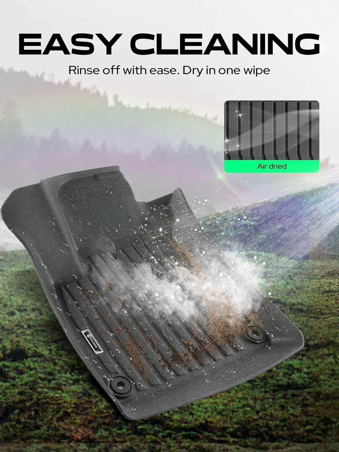 YHTAUTO Automotive Floor Mats & Cargo Mat Compatible with Honda Accord 2023-2026, TPE Floor Liners All-Weather Protection Custom Fit, 1st & 2nd Row & Trunk Mat, Set of 4