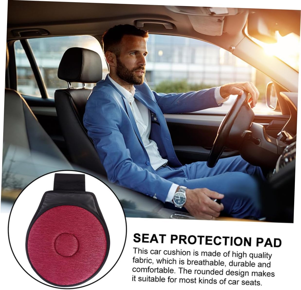 2pcs Rotating Car Seat Cushion Multi-Functional Swivel Seat Pad for Comfort and Support Non- Design for Drives and Office Use