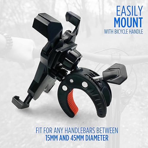 Miniatura 4 de Xbeast Soporte para teléfono de bicicleta, soporte para teléfono de motocicleta, abrazadera para manillar de bicicleta, rotación de 360, soporte de