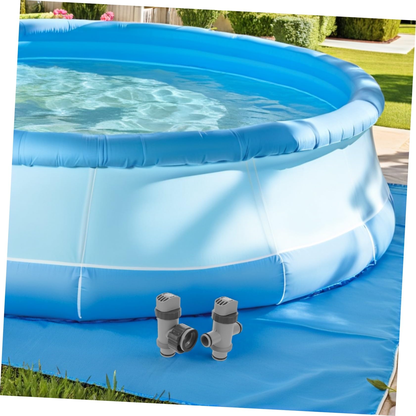 DOITOOL Válvula de Émbolo Doble para Manguera de Piscina Conexión para Bomba y Mantenimiento Accesorio de Filtro Resistente para Sistema de Filtración y Circulación