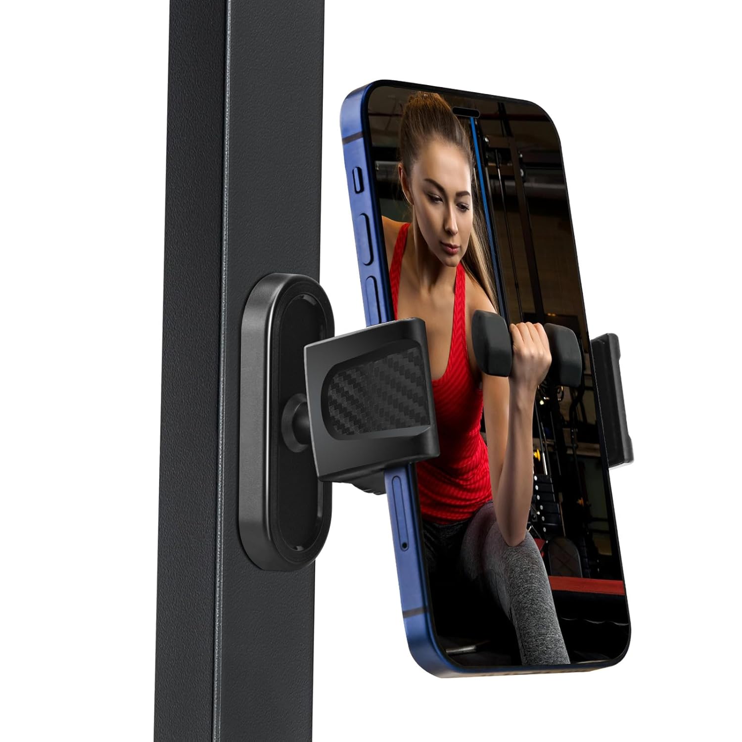 HOYXUN Magnetic Phone Holder for Gym 360 Adjustable Strong Magnet Base Mount Universal Magnetic Phone Mount for Workout