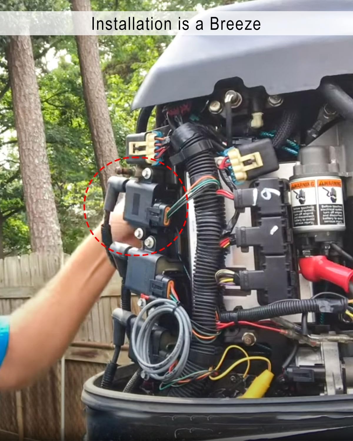 3PCS Outboard Ignition Coil CDM Module Fit For Mercury 30-300HP Force 40 50 75 90 and 120HP 1996-2007 Replace 114-7509 827509A10 827509T7, 4 Pins Outboard Ignition Coil Packs Replacement