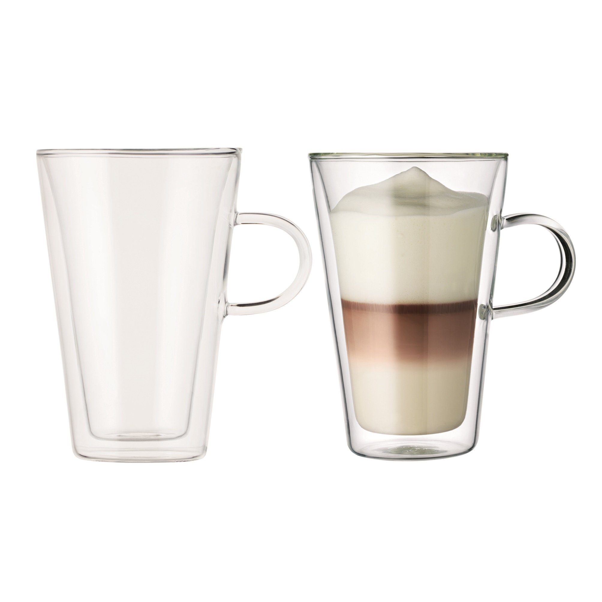 BodumCanteen Double Walled Thermo Glasses with Handles, Set of 2, 6.5 Oz