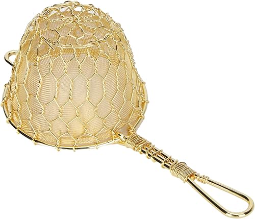 Miniatura 9 de Infusor de té de cobre colador de malla densa reutilizable filtro de tetera de hojas sueltas con mango largo para tetera