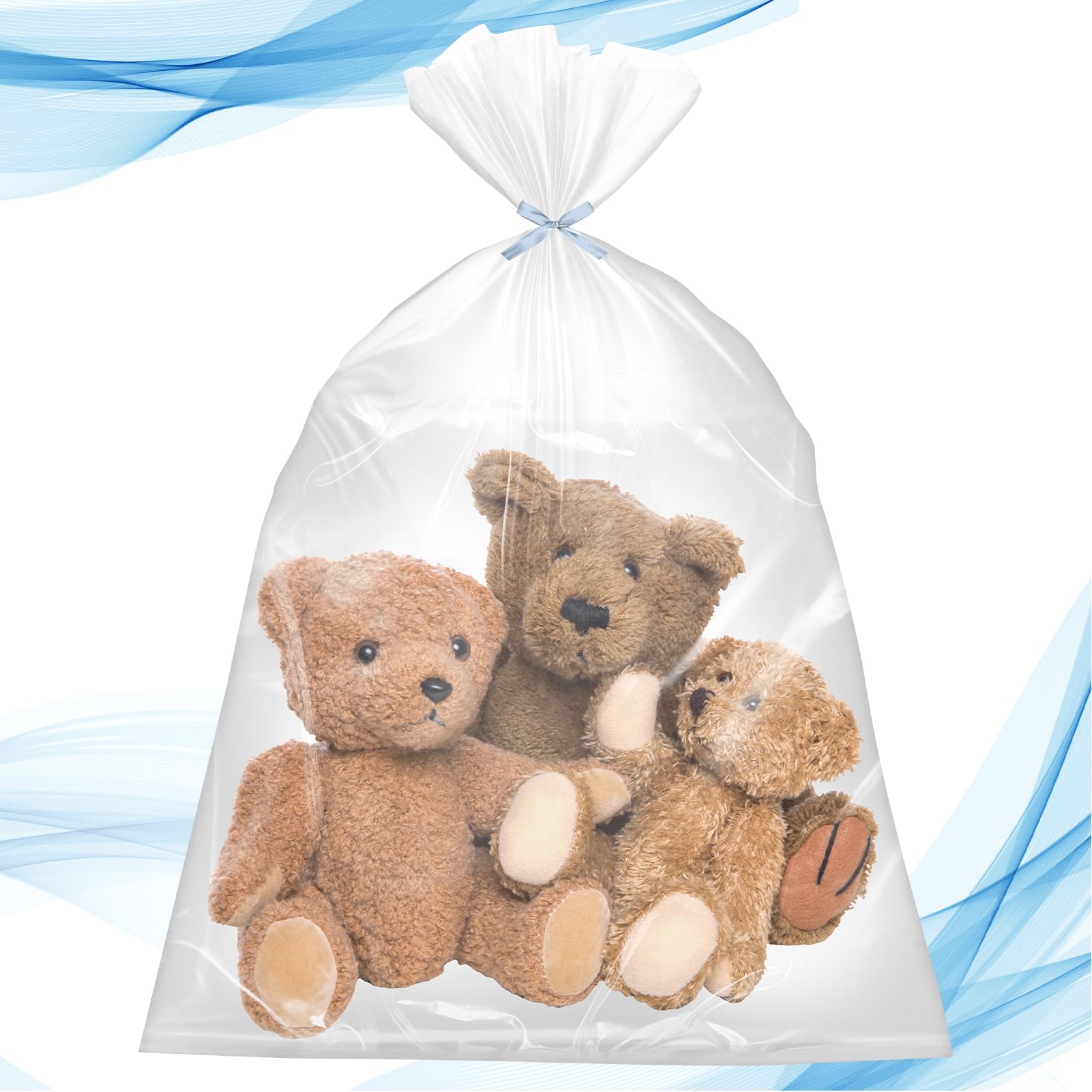 Extra Large Clear Plastic Storage Bags, 6 pcs 100 * 152CM Flat Large Plastic Bags for Luggage Suitcase, Furniture, Quilts - Image 4