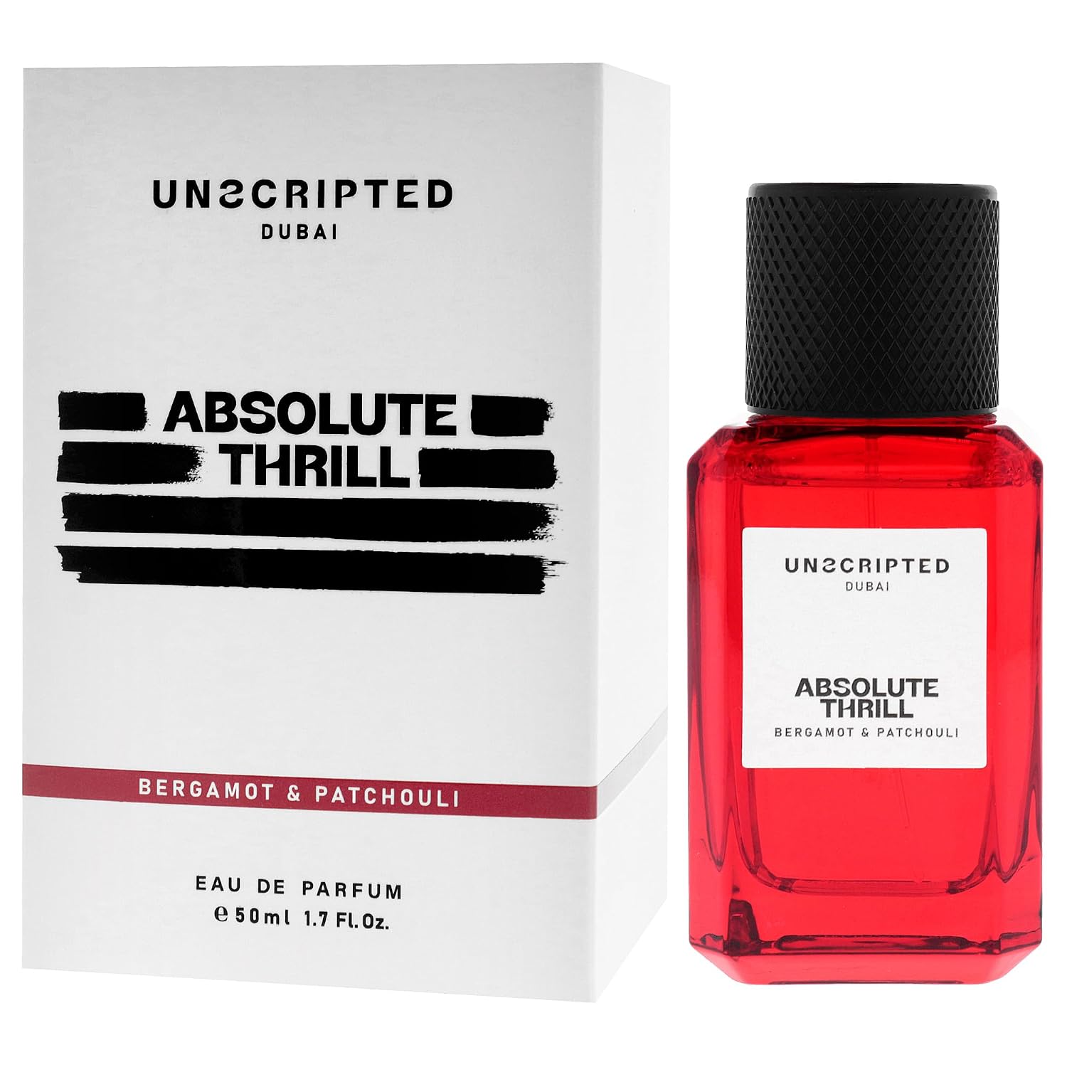 Unscripted Absolute Thrill - Bold and Unique Perfume for Men - Long-Lasting Men Perfume with Bergamot, Patchouli, Blackcurrant and Ginger - 1.7 oz.