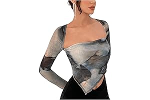 Asymmetrical Long Sleeve Clubbing Top for Women