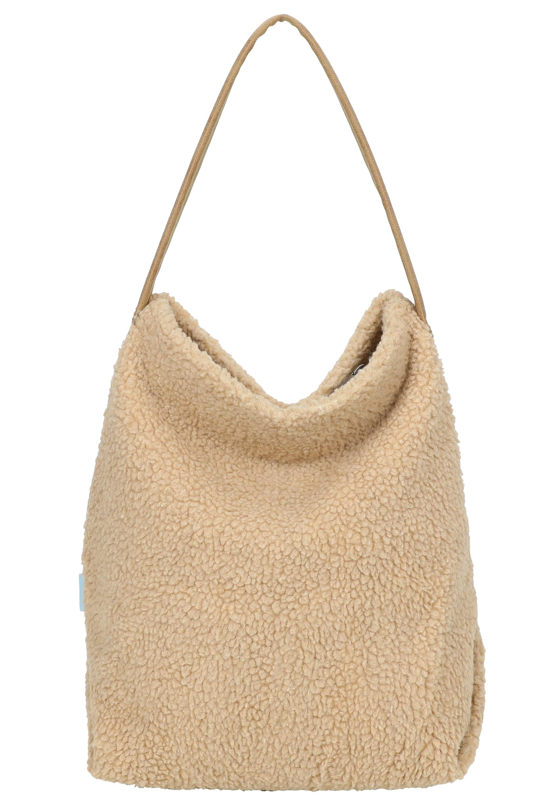Fritzi Easy Hobo Limited Teddy Damen Schultertasche Hobo Freizeit Alltag Reißverschluss Polyester 30 x 14 x 37 cm, Beige