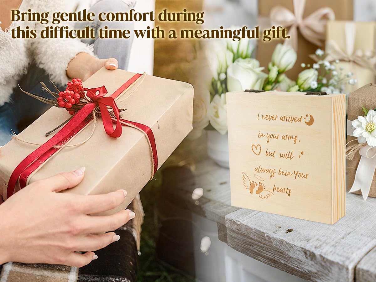 Miscarriage Memorial Box - Baby Keepsake Box for Mothers Parents, Pregnancy/Infant Loss Angel Baby Memory Loss of Baby Sympathy Gift Bereavement