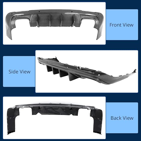 FREEMOTOR802 Rear Diffuser Fits 2015-2023 Dodge Challenger, V1 Carbon Print