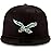 New Era NFL 9FIFTY Throwback Logo Adjustable Snapback Hat Cap One Size Fits All (Philadelphia Eagles - Black)