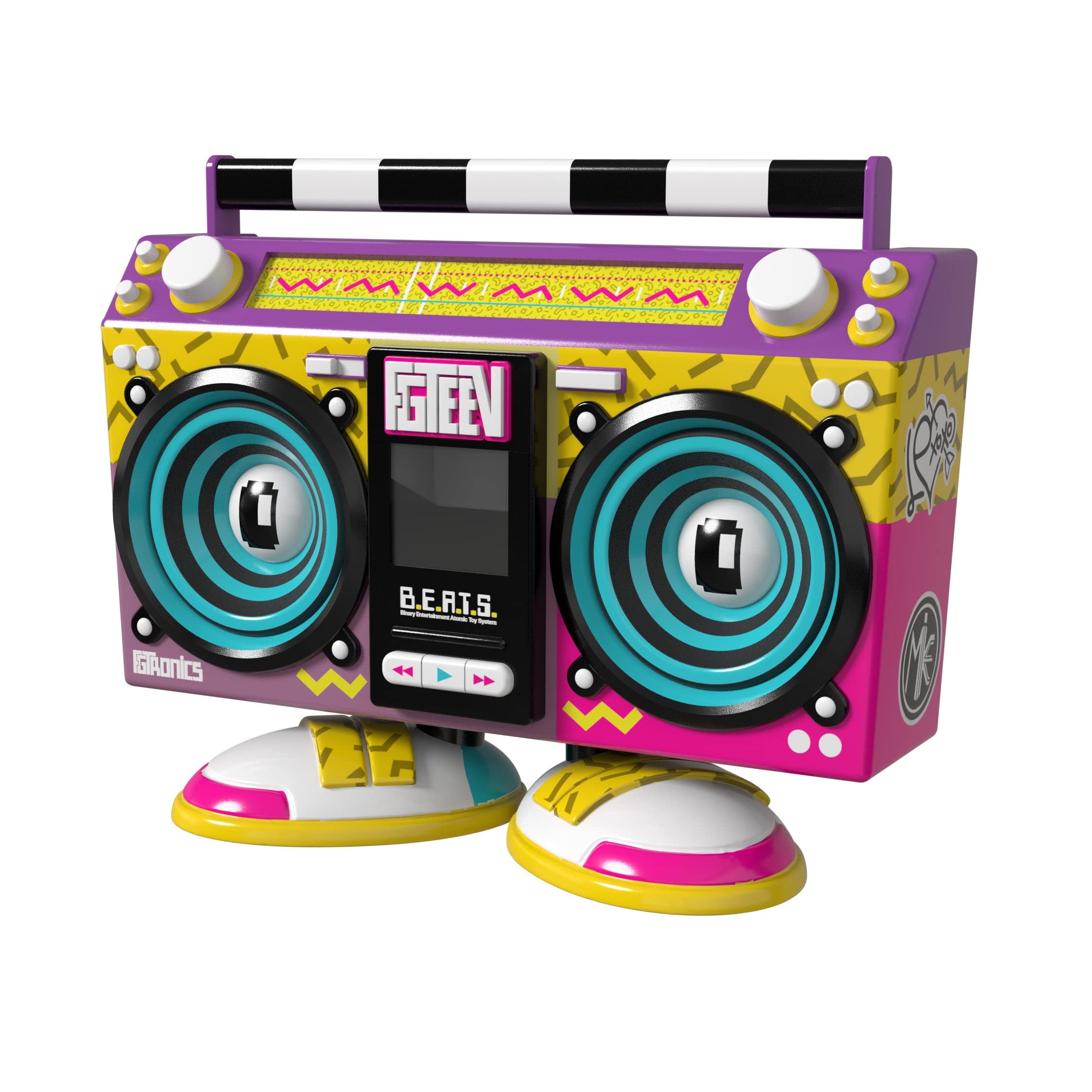 FGTeeV – B.E.A.T.S. - Plays 6 Original Songs from The FGTeeV YouTube Channel - Includes The Boombox case with Music, 2 Mini Figures, DJ Booth, and Working Microphone