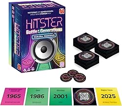 Hitster Battle of the Generations - Music Party Board Game with 420+ Songs from All Decades - 3 Epochs from Vinyl to Cassette to Streaming - App-Connected Quiz for Adults and Families (DE)
